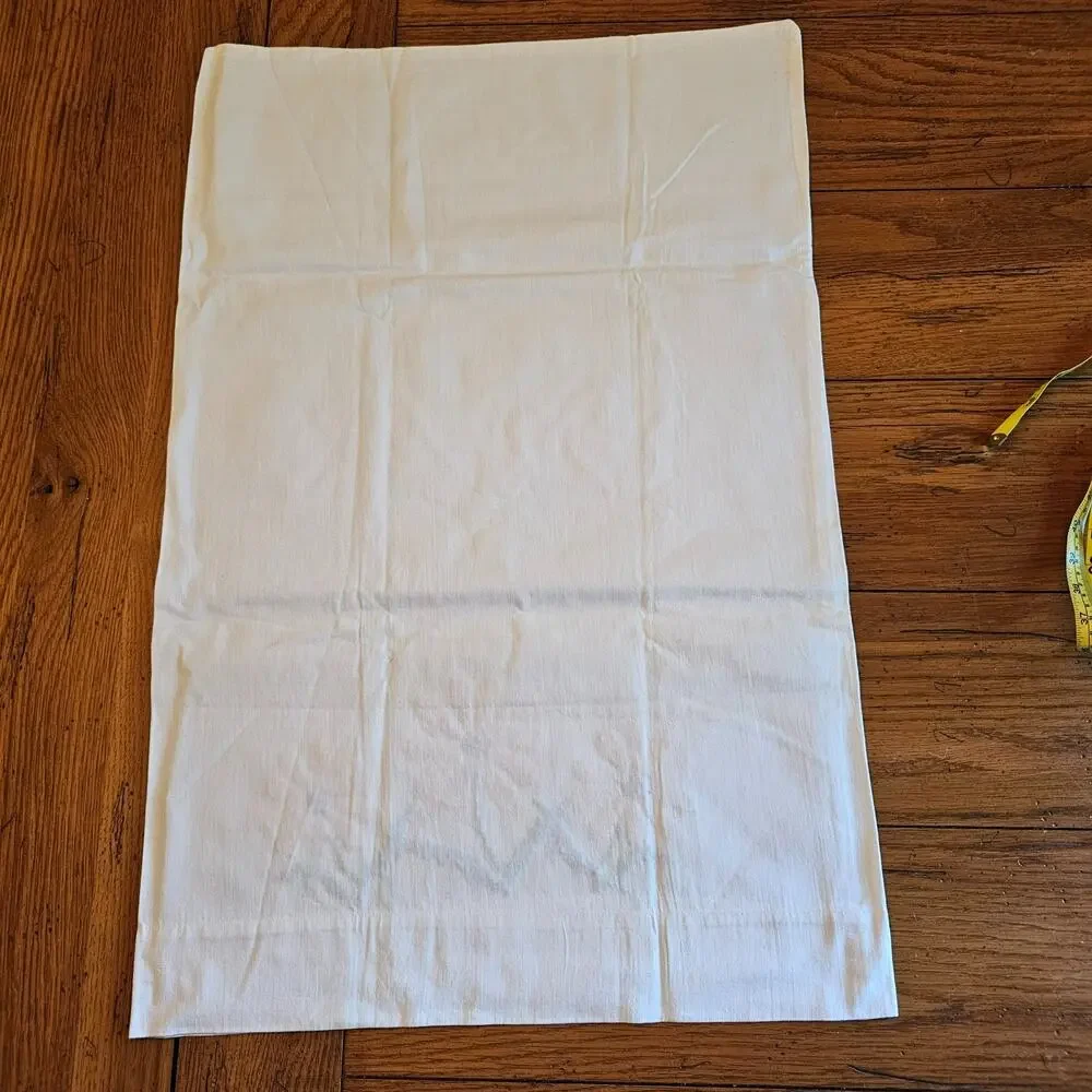 VTG Sunflower Embroidered Pillowcase Set Cotton Pair Cottagecore Floral